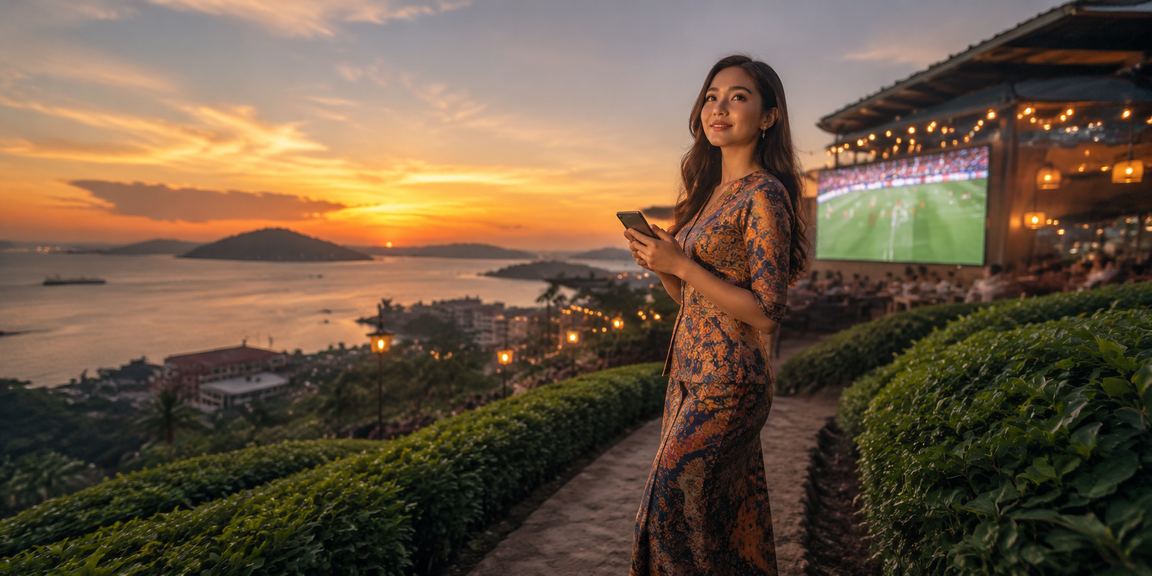 Peminat bola sepak dari Kota Kinabalu menonton dan bertaruh perlawanan langsung melalui platform rt2