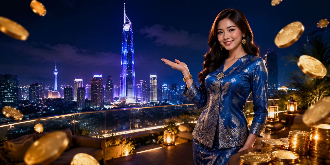Ahli VIP wanita berbaju kurung dari Kuala Lumpur menyemak ganjaran eksklusif di platform rt2